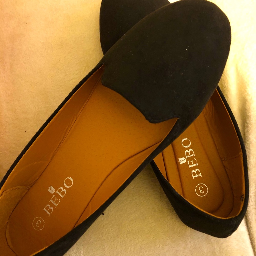Black oxford flats Size UK 3.